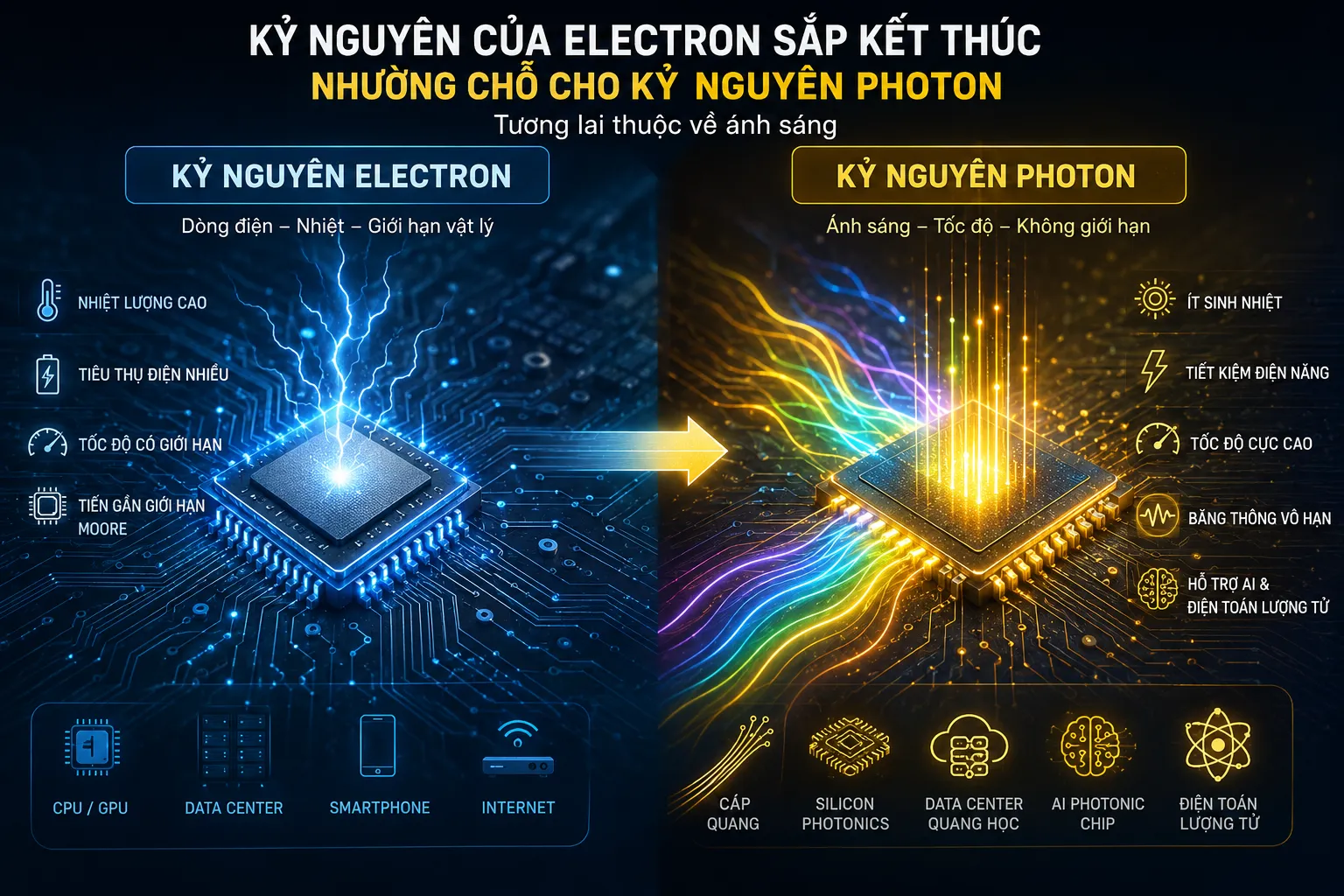 Kỷ Nguyên Của Electron Sắp Kết Thúc? Khi Photon Trở Thành Nền Tảng Của Công Nghệ Tương Lai