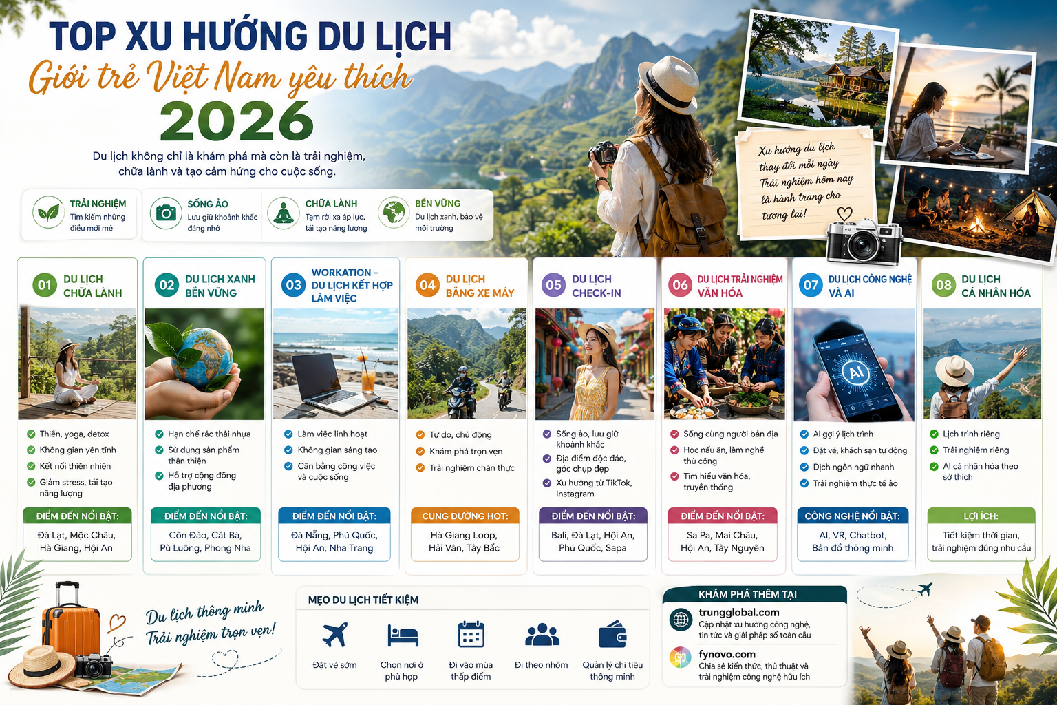 Top Xu Hướng Du Lịch Được Giới Trẻ Việt Nam Yêu Thích Năm 2026